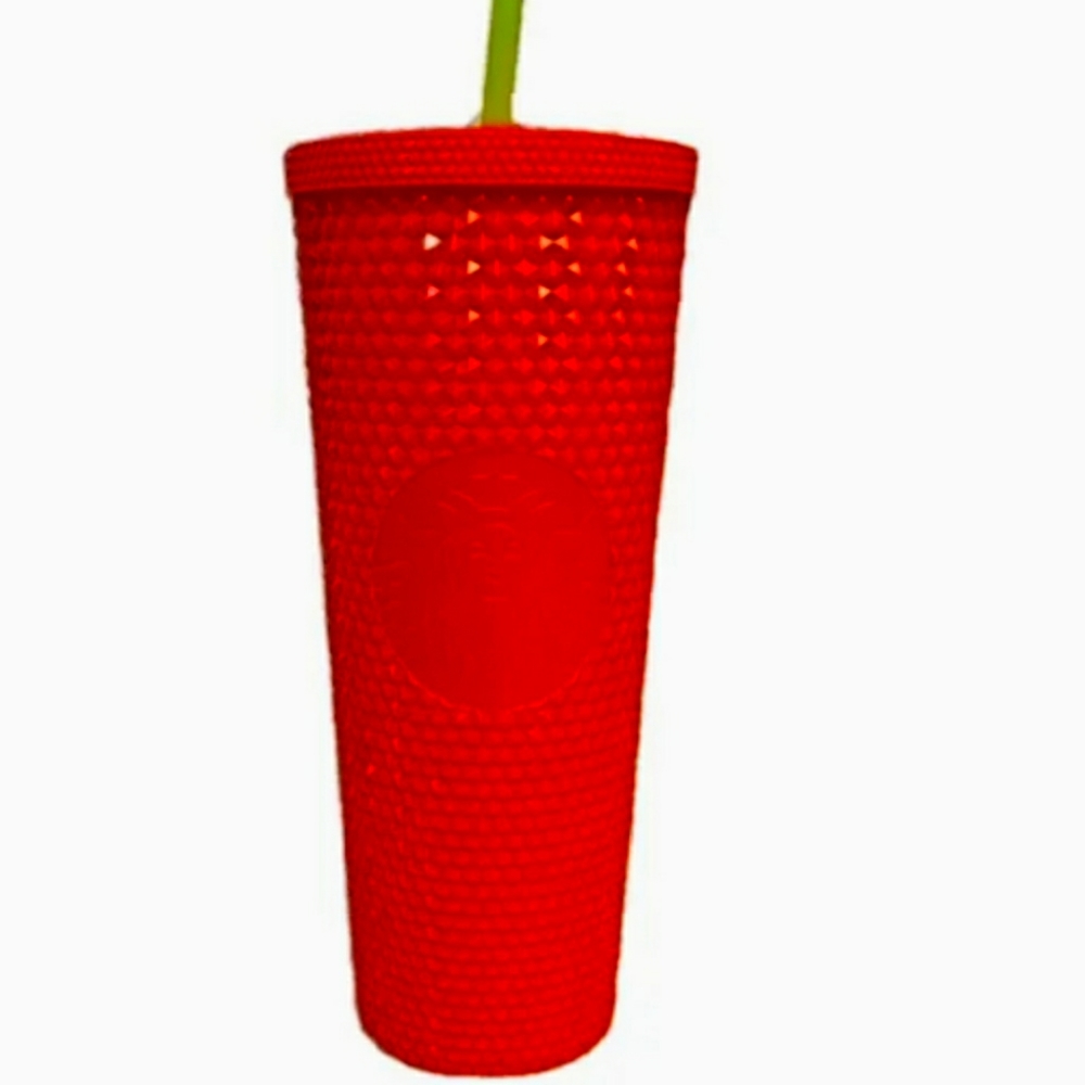 NEW Starbucks Summer 2022 Dragonfruit Studded 24oz Venti Cold Cup Bling Tumbler